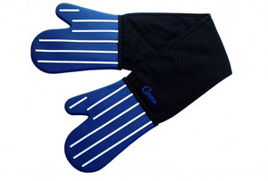 CUISENA Silicone/ Fabric Double Oven Glove - Butchers Stripe