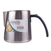 Appetito stainless Steel Milk Frothing Jug Pot 600ml soft grip Handle