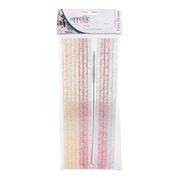 Appetito Reuseable Sparkle Party Straws 25cm pack 12 with Brush