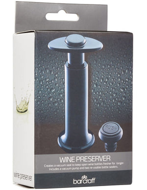 BARCRAFT BC Wine Preserver Pump/2 Stopper Gift Boxed