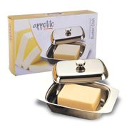 Appetito Stainless steel Butter dish