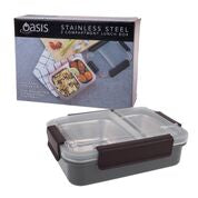 OASIS Lunch Box Stainless Steel 2 Compartment
