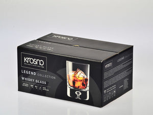 KROSNO KR Legend Whisky Glass 250ML 6pc Gift Boxed