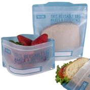 RUSSBE Reuseable Sandwich bags set 8 Blue zip lock