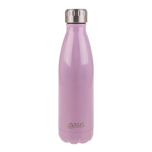OASIS hydration 500ml double wall stainless steel water bottle LUSTRE