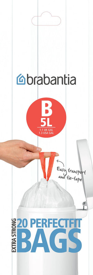 BRABANTIA Bin Liner Code B (5L) 20 Bags