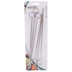 Appetito Chrome Skewers Set 6