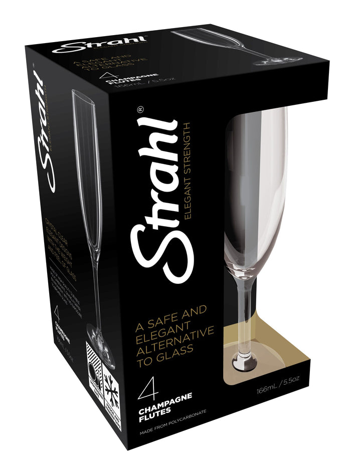 STRAHL Champagne Flute Gift Pack 166ml Set of Four