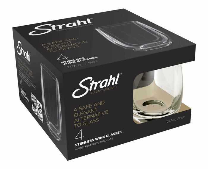 STRAHL Stemless Osteria Gift Pack  247ml Set of Four