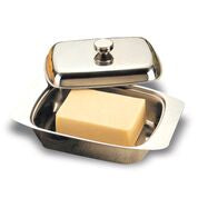 Appetito Stainless steel Butter dish