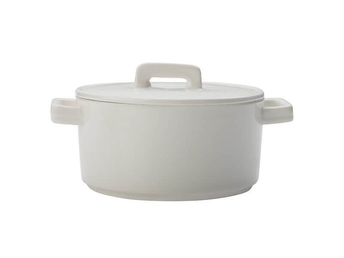 MAXWELL & WILLIAMS MW Epicurious Round Casserole 500ML White Gift Boxed