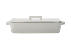 MAXWELL & WILLIAMS MW Epicurious Rectangular Baker with Lid 32x22.5x7cm White Gift Boxed