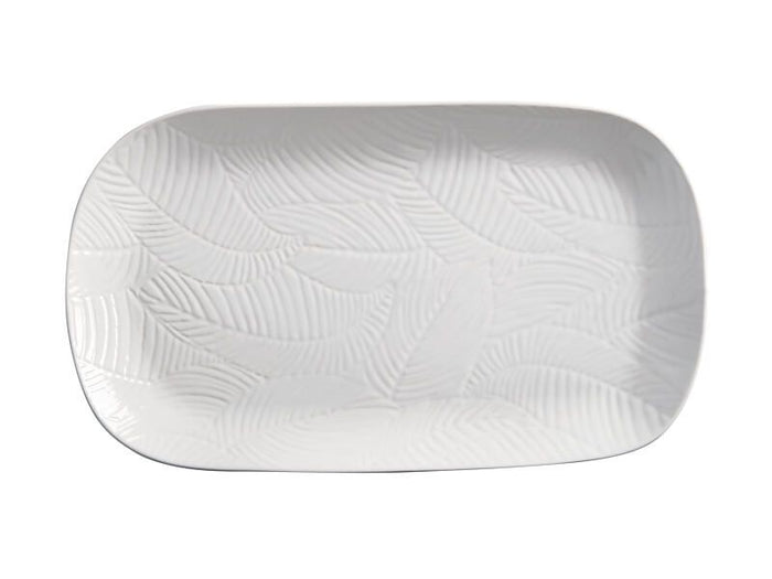 MAXWELL & WILLIAMS MW Panama Oblong Platter 34x19cm White Gift Boxed