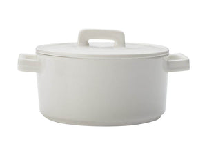 MAXWELL & WILLIAMS MW Epicurious Round Casserole 1.3L White Gift Boxed