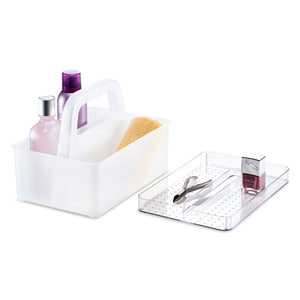 MADESMART Stackable Caddy W/Tray - Frosted 26.3 x 17.8 x 18.1cm