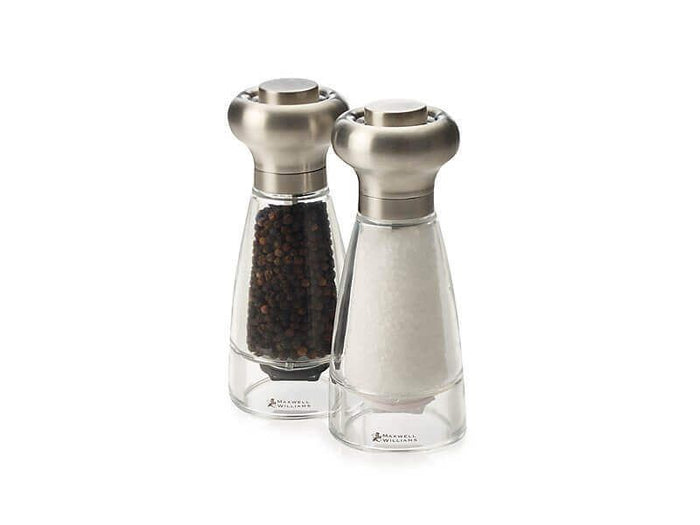 MAXWELL & WILLIAMS MW Dynasty Stainless Steel Salt & Pepper Mill Set 16cm Gift Boxed