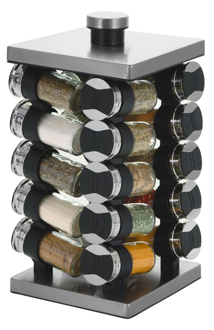 AVANTI Revolving Herb &  Spice Rack Set - 20 Jars