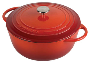Pyrolux Pyrochef Red Casserole 28cm/ 6 Litre Cast Iron Induction