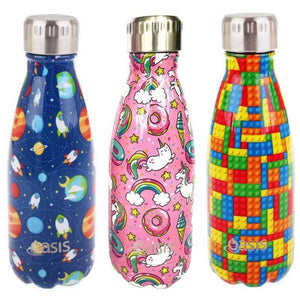 Oasis hydration 350ml double wall stainless steel water bottle PATTERNS