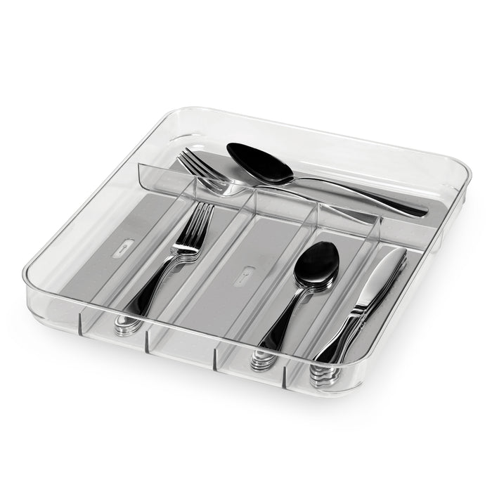 MADESMART Clear Soft Grip Cutlery Tray 39.8 x 33 x 4.8cm