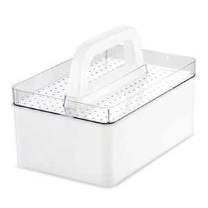 MADESMART Stackable Caddy W/Tray - Frosted 26.3 x 17.8 x 18.1cm