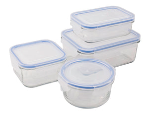 GLASSLOCK 4 Piece Tempered Glass Food Container Set
