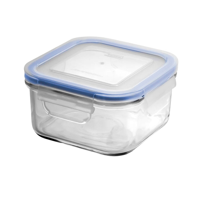 GLASSLOCK Square Tempered Glass Food Container 480ml