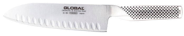 GLOBAL Santoku Knife - Fluted Blade 18cm