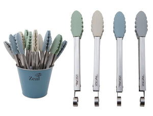 ZEAL CLASSIC SILICONE TONGS 4 COLOURS